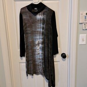 Art of Cloth asymmetrical‎ hem dress/tunic size S/M Lagenlook